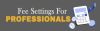 Fee Settings for Professionals Fee Settings for Professionals